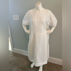 BRYN Walker / White Linen Marina Oversized Shift Dress /Size S / NWOT
